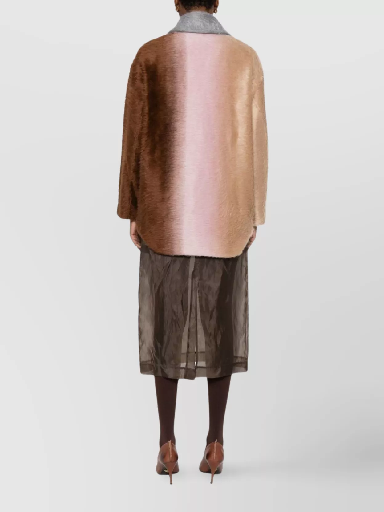 Fendi Wool Coat With Button Embellishments And Pockets