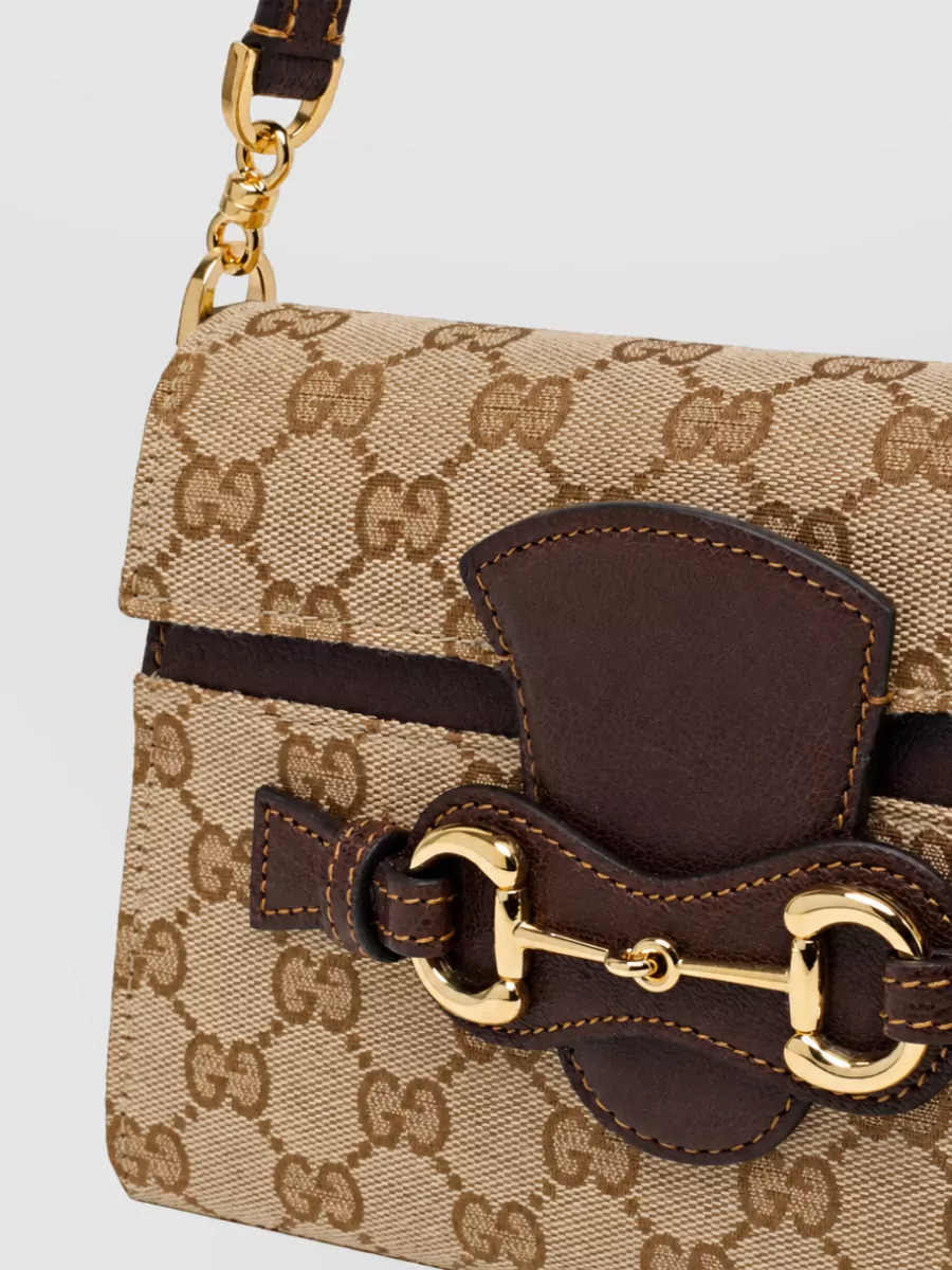 Gucci small horsebit duomo fabric clutch bag