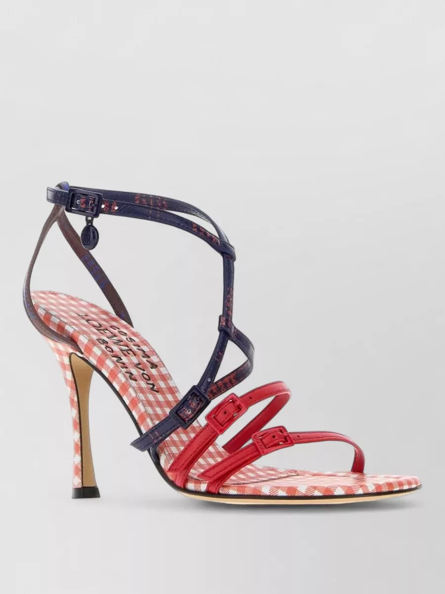 Loewe leather printed sandals
