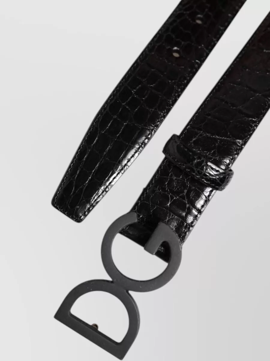 Dolce&Gabbana Caiman Leather Belt