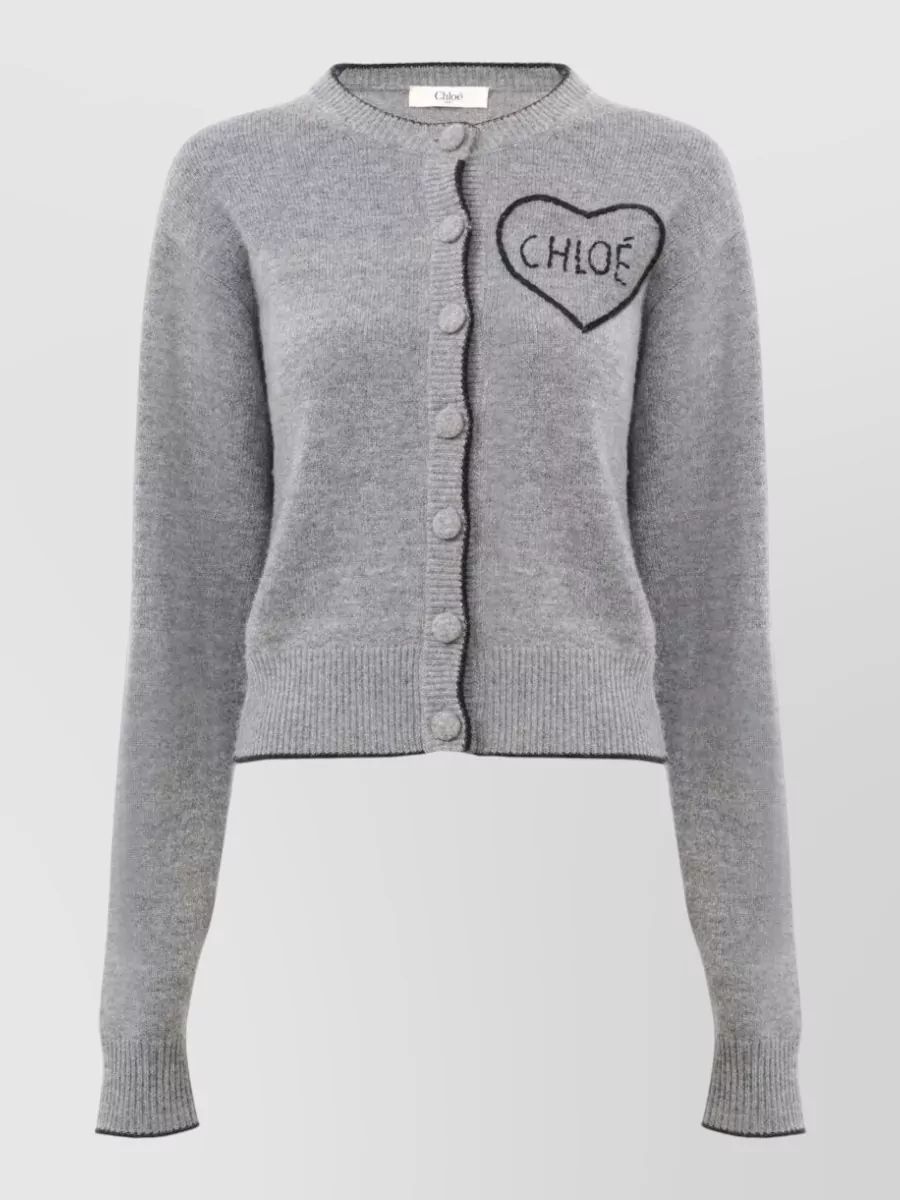Chloé Cashmere wool fitted cardigan