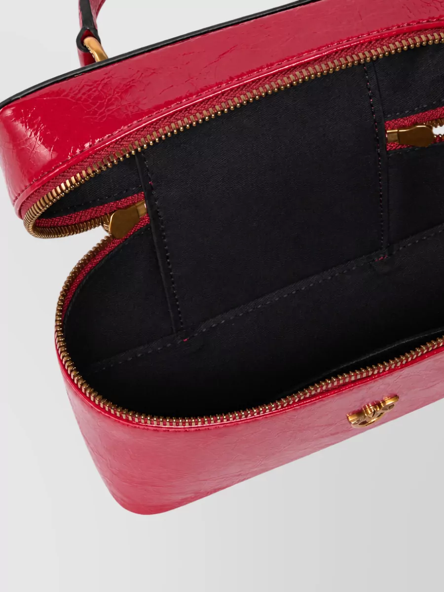 Pinko Love Bag Mini Leather Clutch Bag