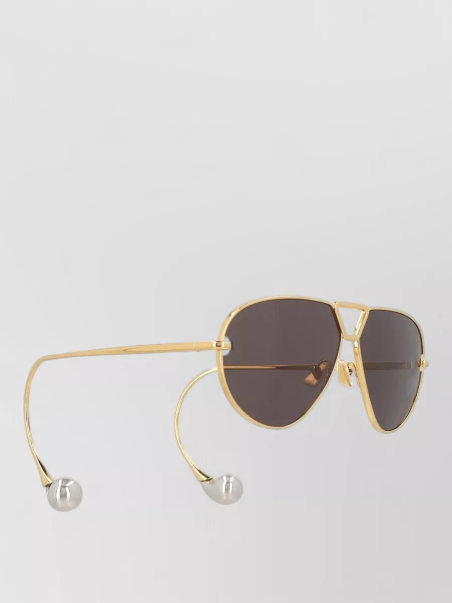 Bottega Veneta Metal Aviator Sunglasses