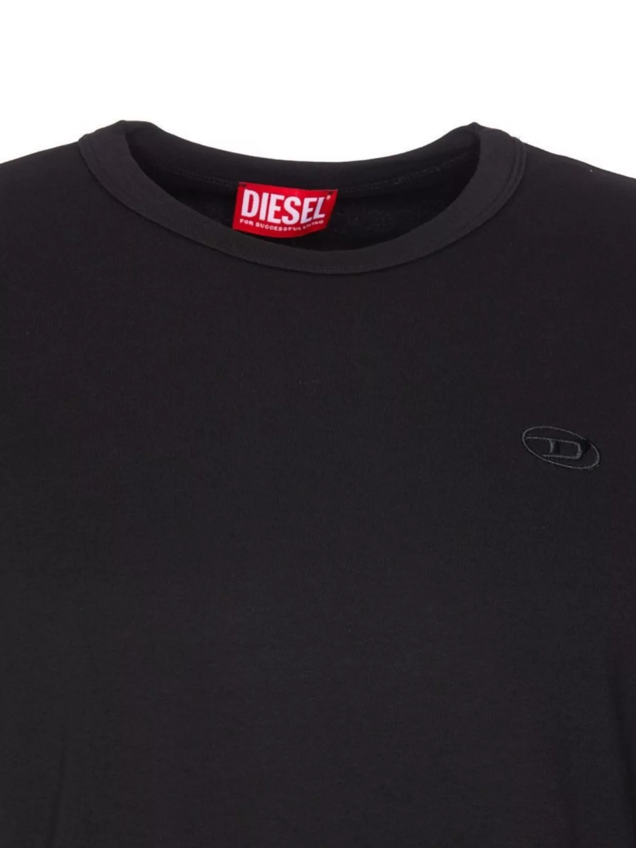 Diesel T-boggy-megoval-d T-shirt With Tonal And Contrasting Logo Embroidery