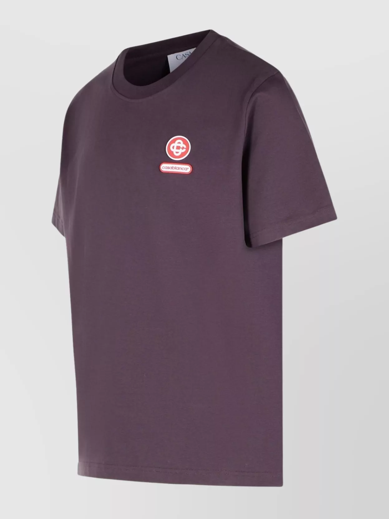Casablanca Plum Cotton T-Shirt Crew Neck