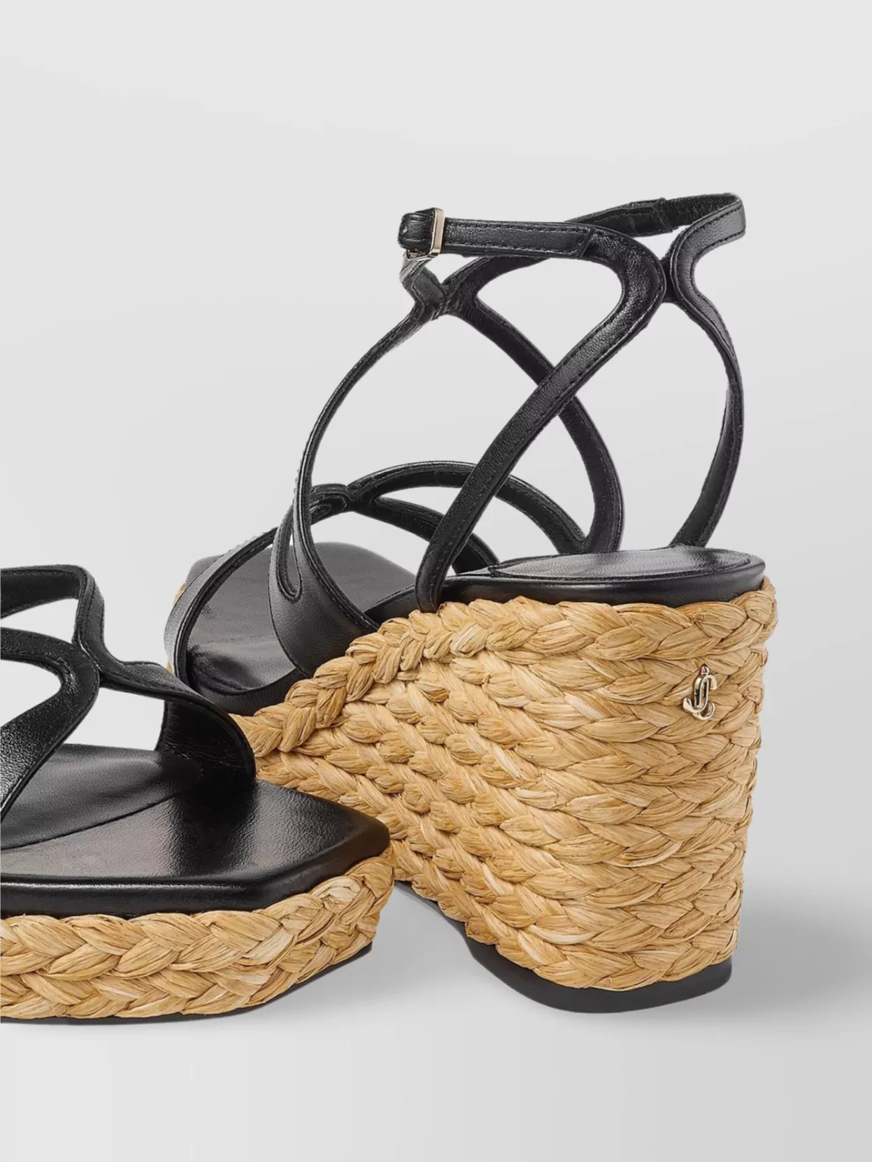 Jimmy Choo Ayla 85 Braided Sole Wedge Sandals
