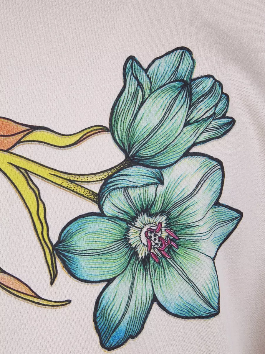 Paul Smith Mens Floral Motif Crew Neck T Shirt