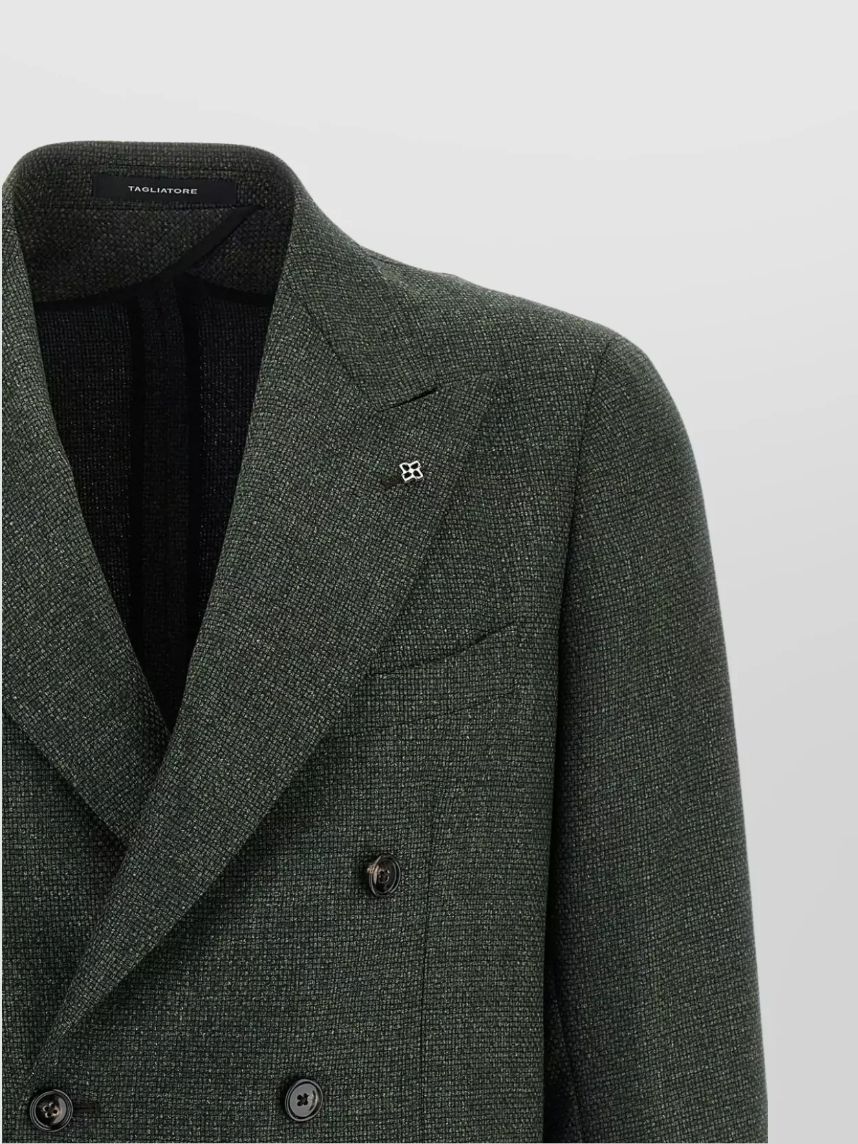 Tagliatore Textured Fabric Checkered Blazer