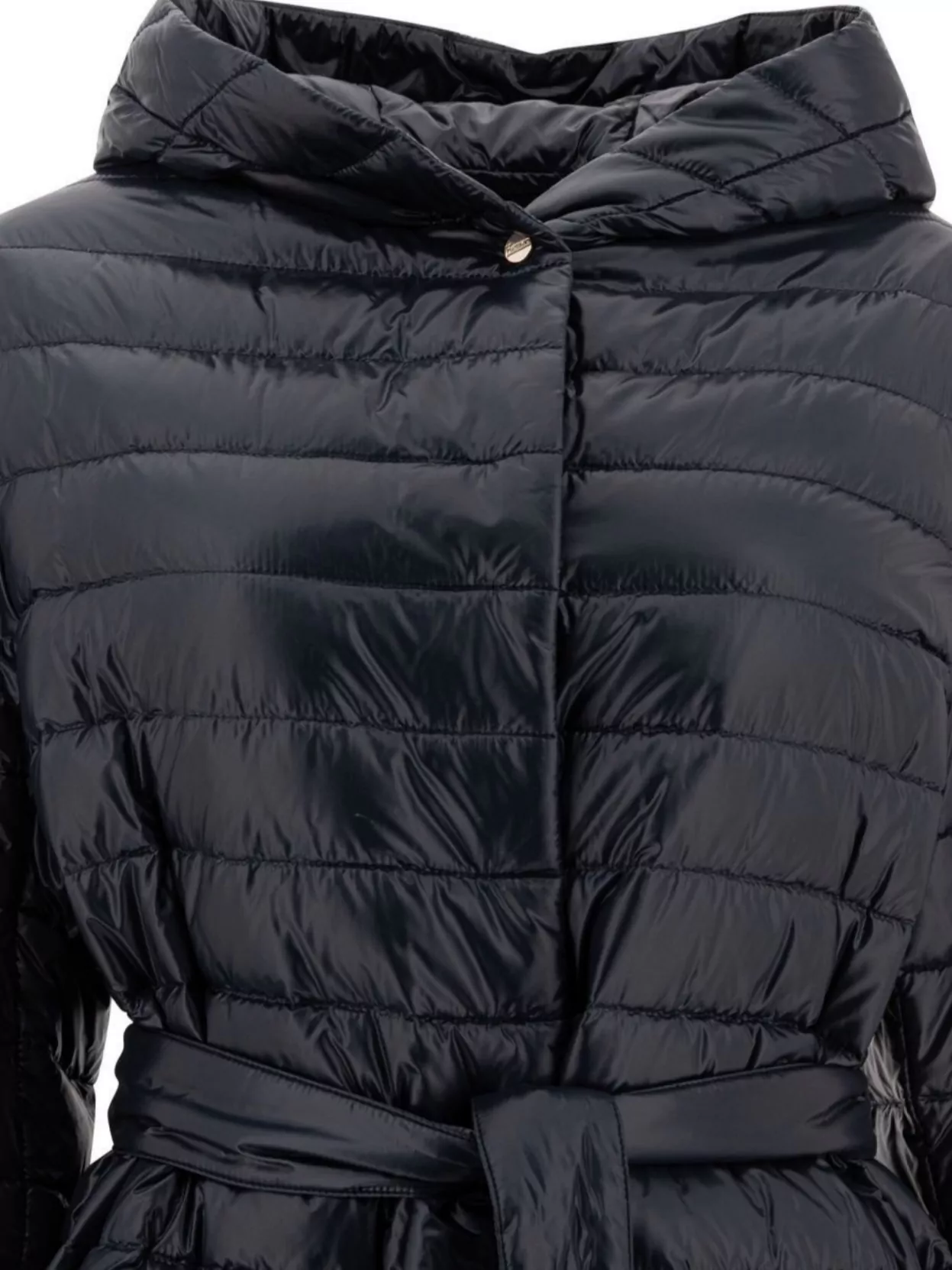 Herno Waist Belted Quilted Hooded Jackets