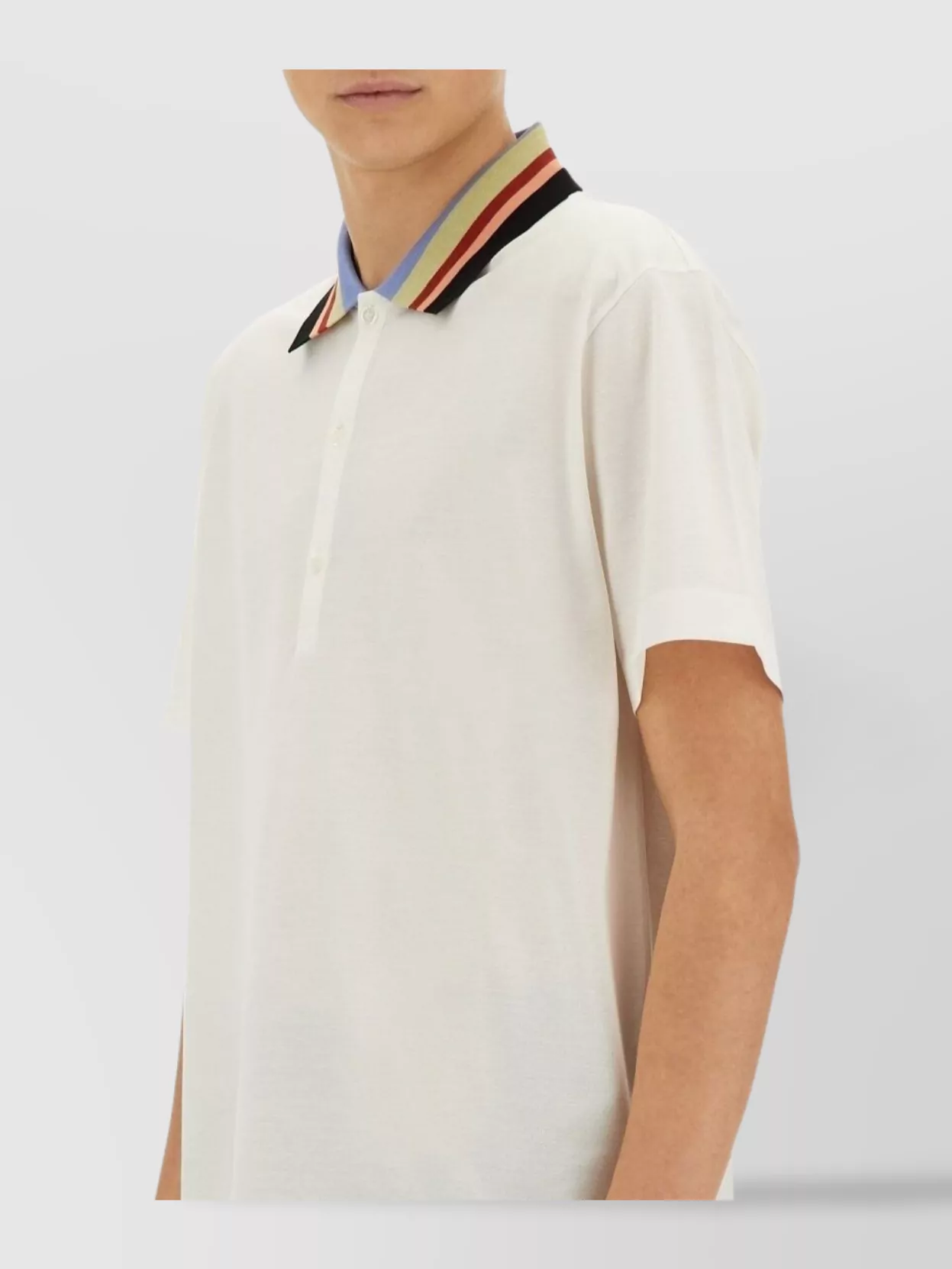 Paul Smith Striped Collar Short Sleeves Polo Shirt