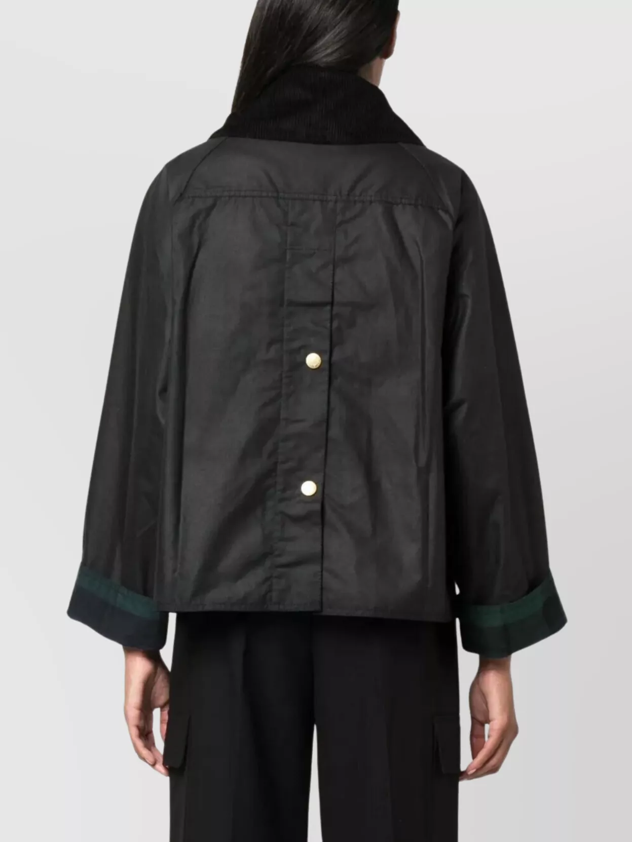 Barbour Jacket Featuring Corduroy Collar And D-Ring