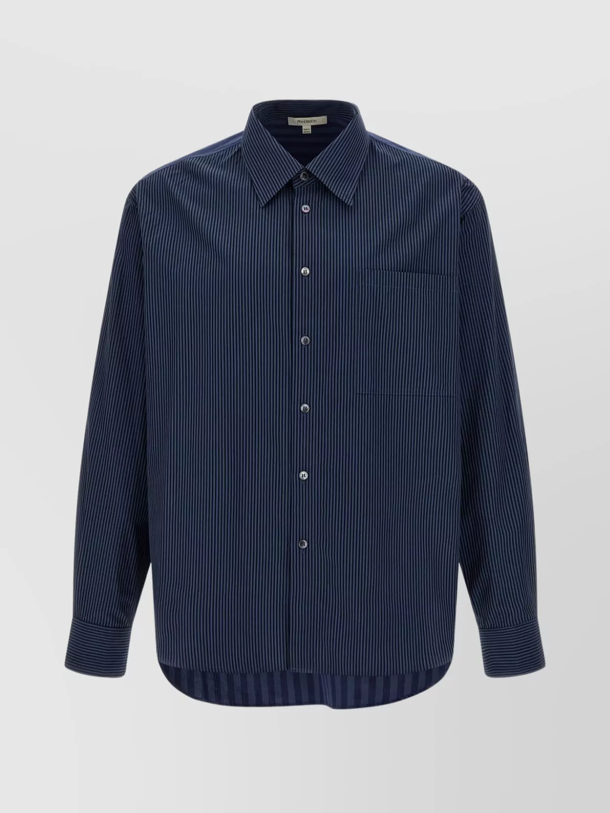 Jw Anderson 'striped Patchword' Shirt With Pocket