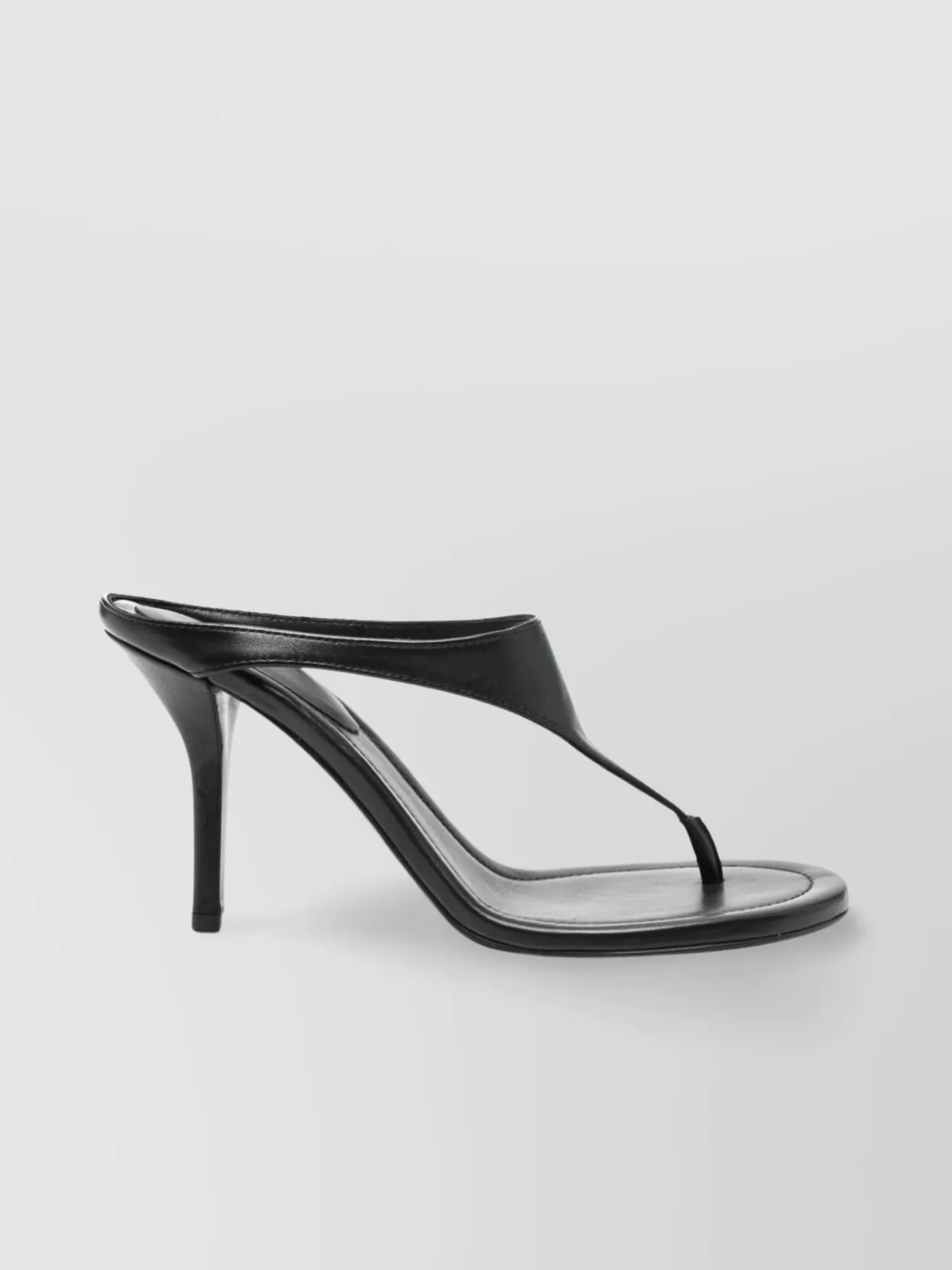 Gia Borghini Stiletto Heel Leather T-Strap Sandals