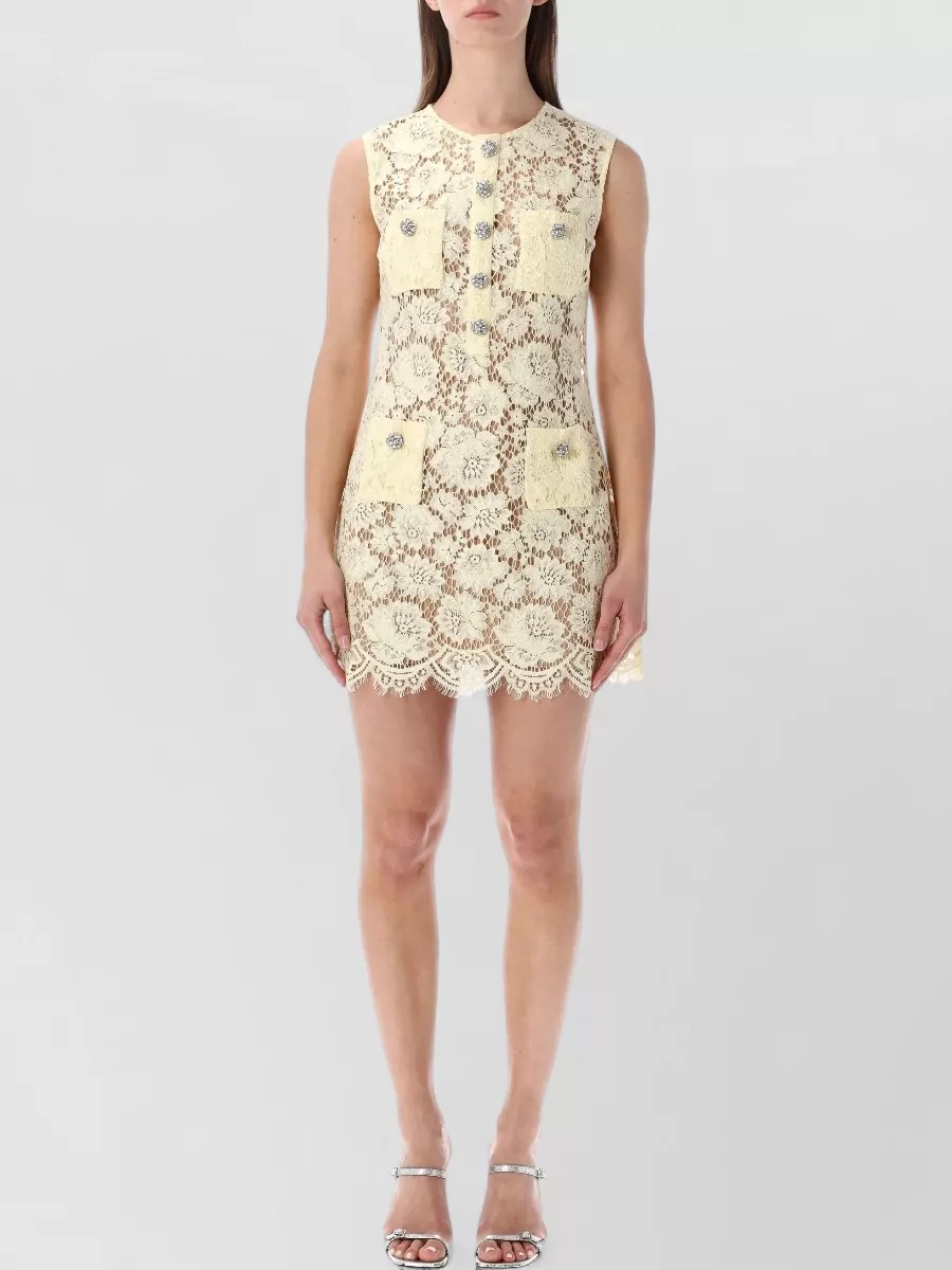 Self-Portrait Lace Sleeveless Mini Dress