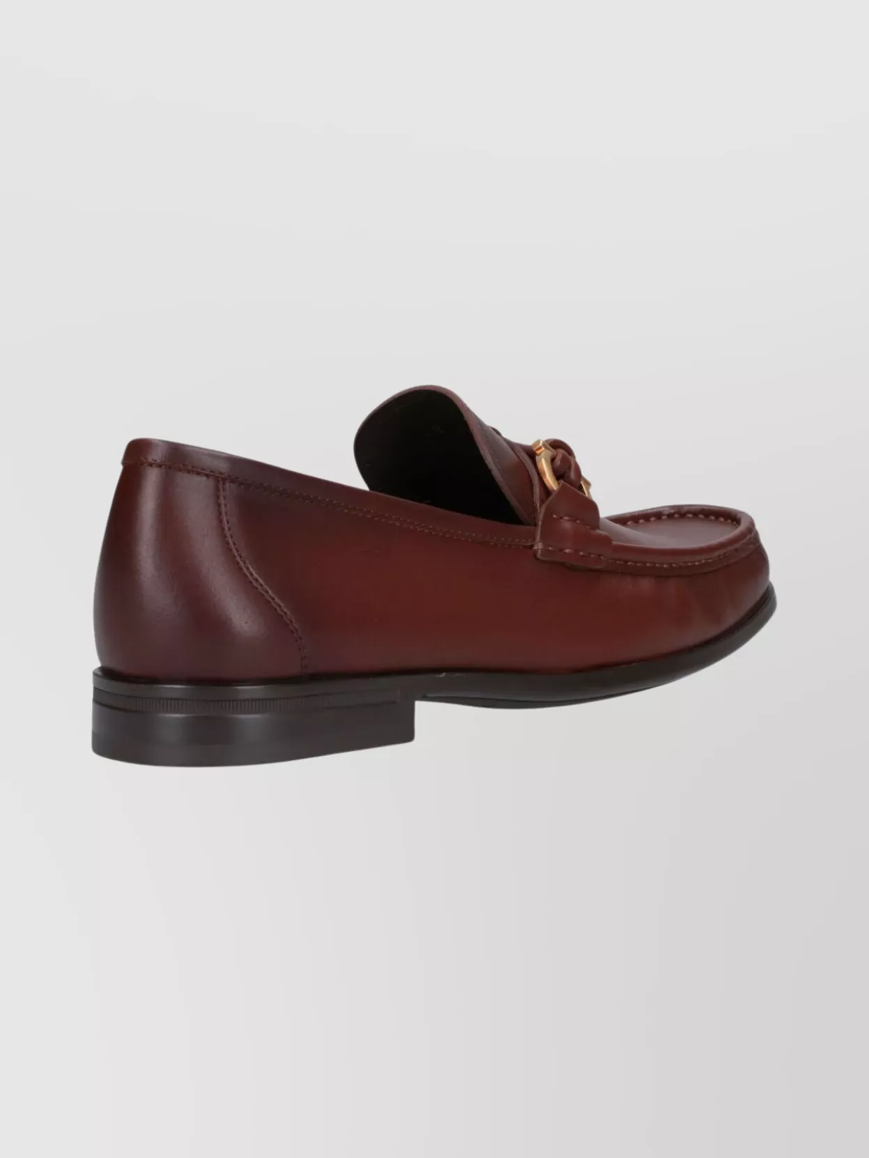 Ferragamo Round Toe Loafers Featuring Metal Hardware