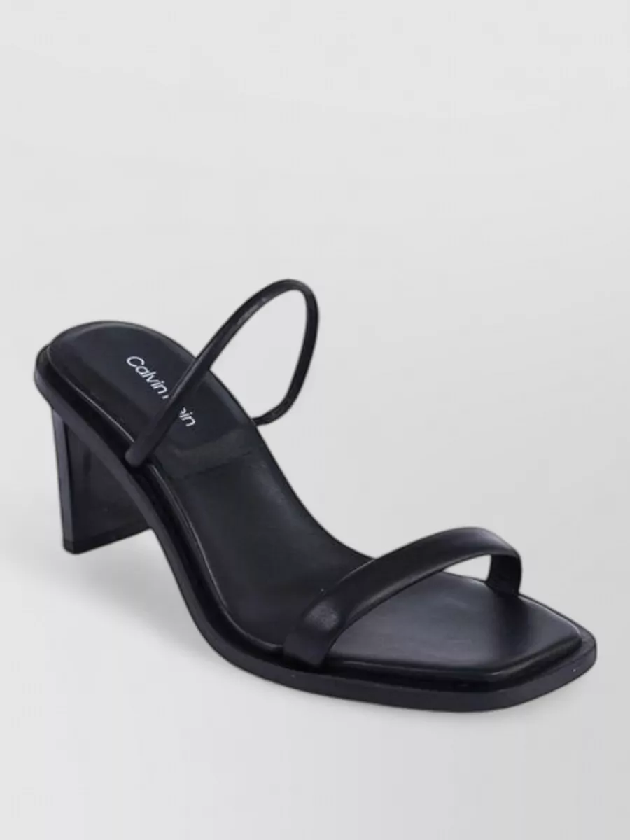 Calvin Klein leather stiletto heel mules