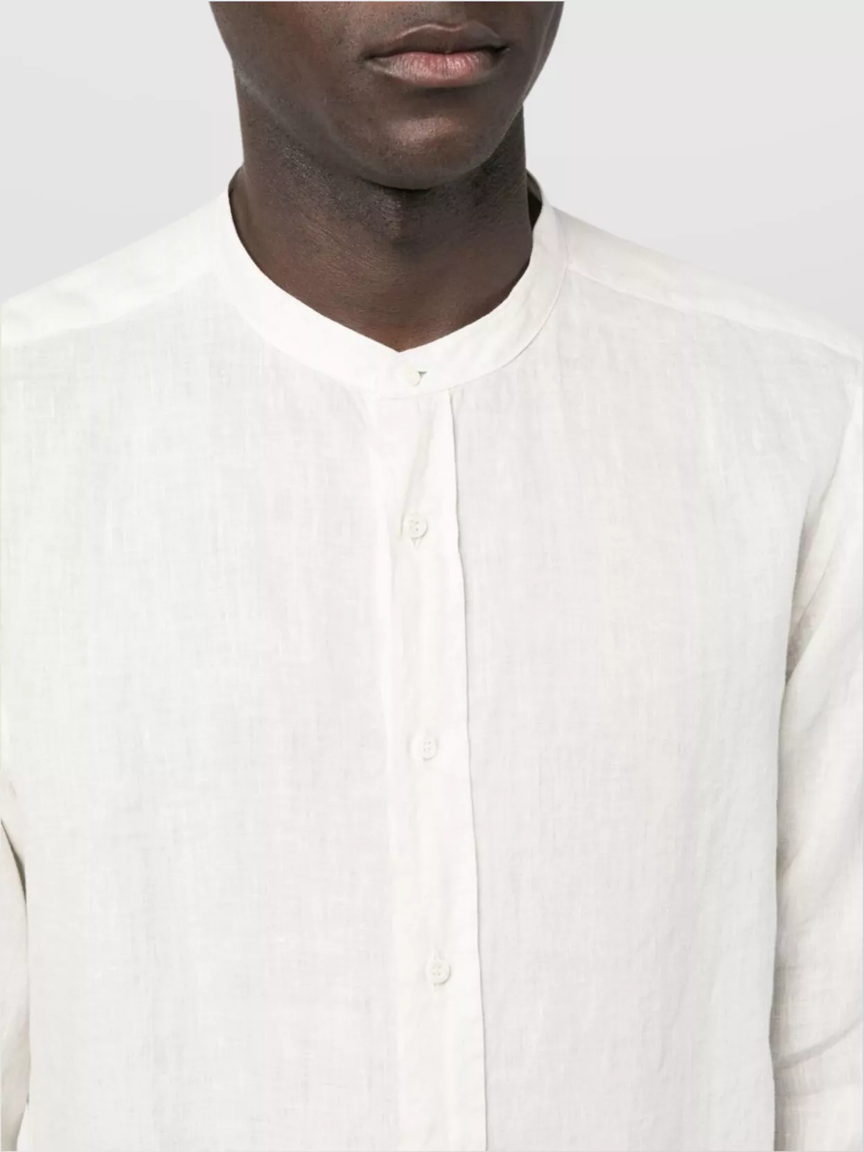 Aspesi Long Sleeve Mandarin Collar Shirt Design