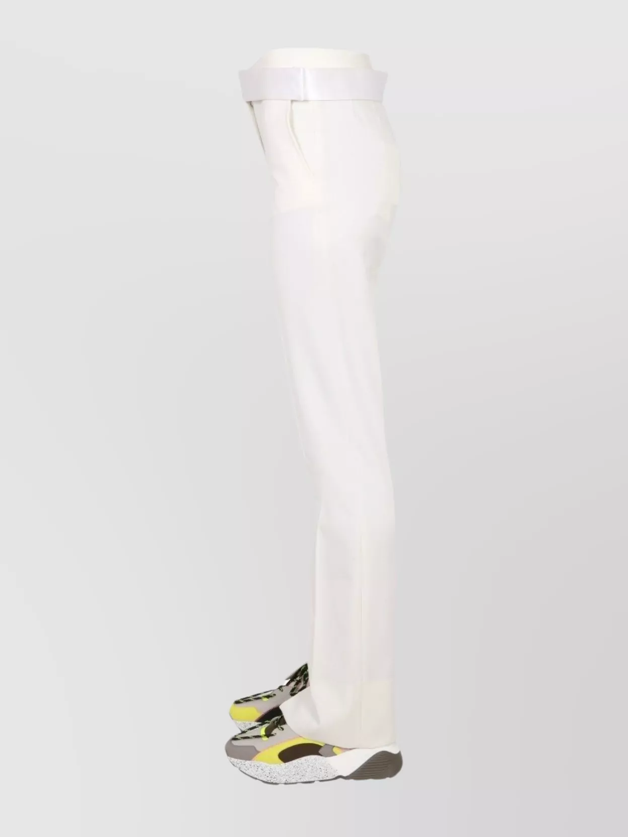 STELLA MCCARTNEY STRAIGHT LEG PANTS WITH BELT LOOPS AND SIDE POCKETS