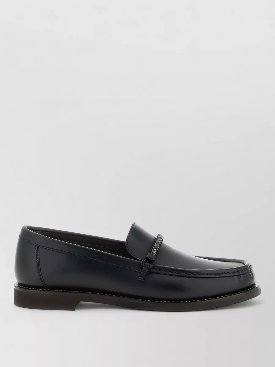 Brunello Cucinelli Leather Penny Loafers