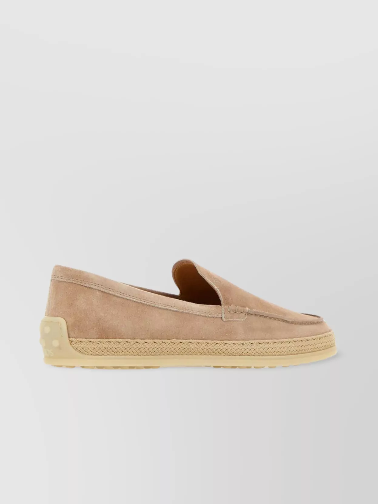 Tod's Suede Loafers With Round Toe And Pebble Sole