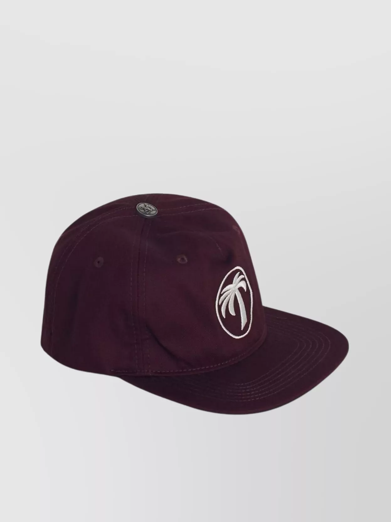 Palm Angels Oval Burgundy Cotton Cap