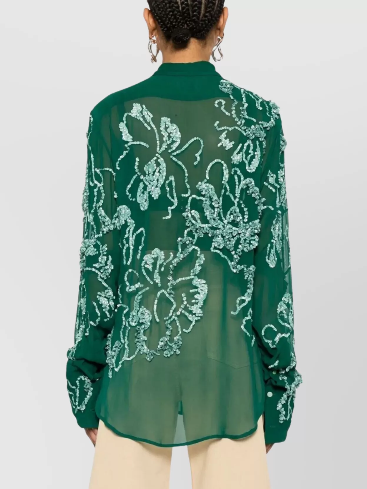 Shop Dries Van Noten Sequins Embellished Shirt Celina