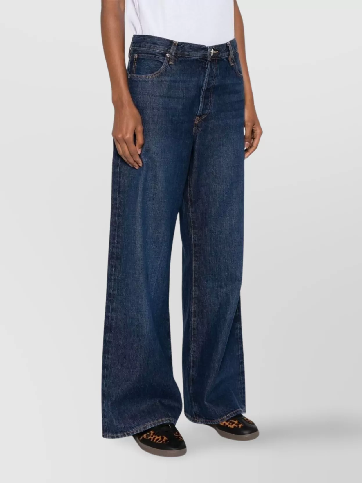 Frame Loose Fit Wide-Leg Jeans