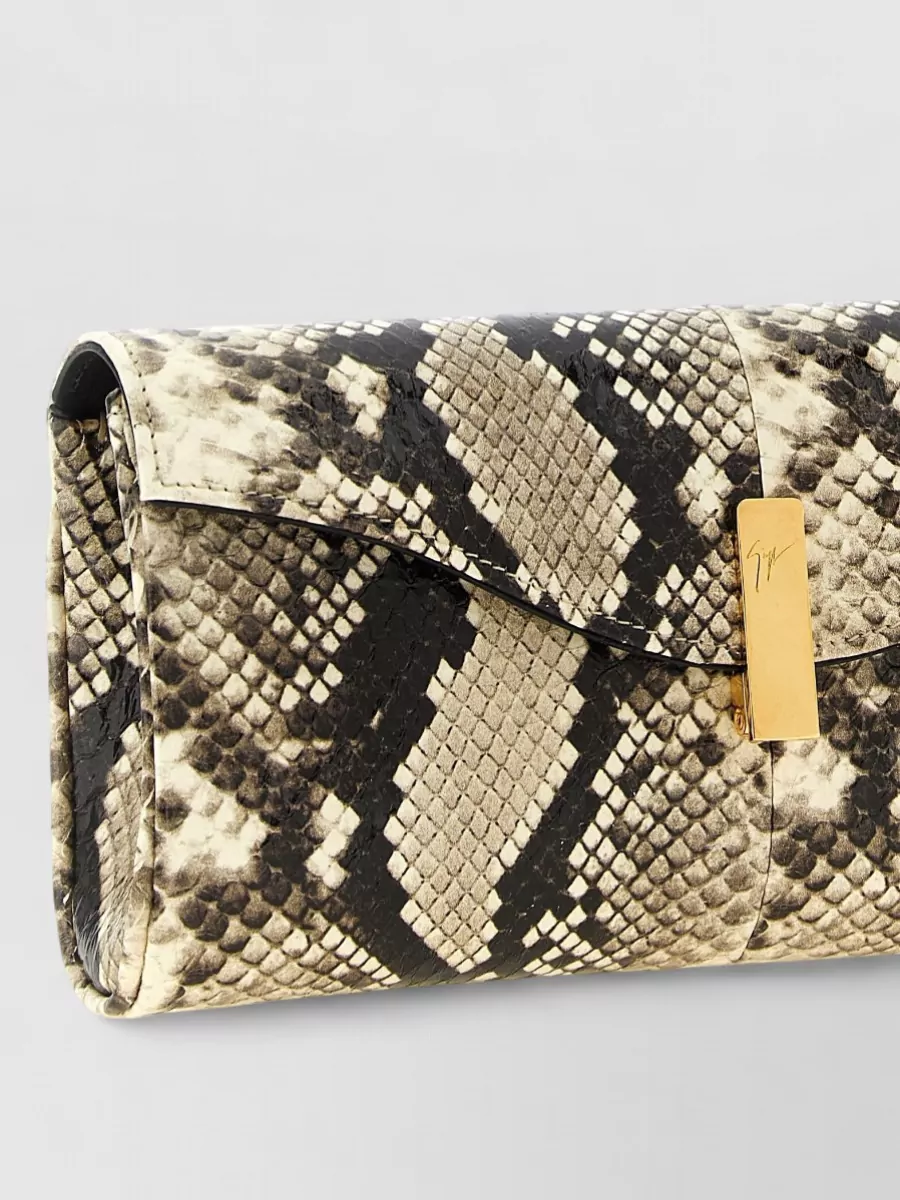 Giuseppe Zanotti Snake Leather Clutch Bag