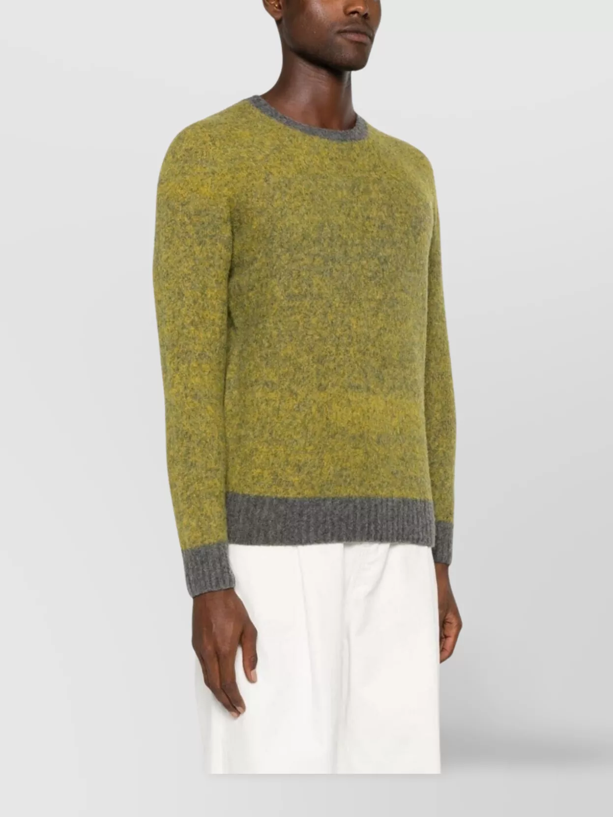 Drumohr Crew Neck Sweater Two-Tone Design