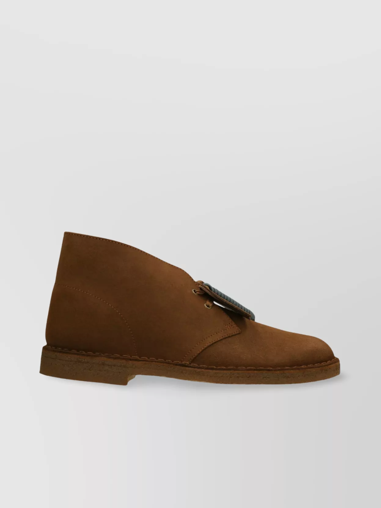 Clarks Round Toe Suede Ankle Boots With Crêpe Sole In Brown