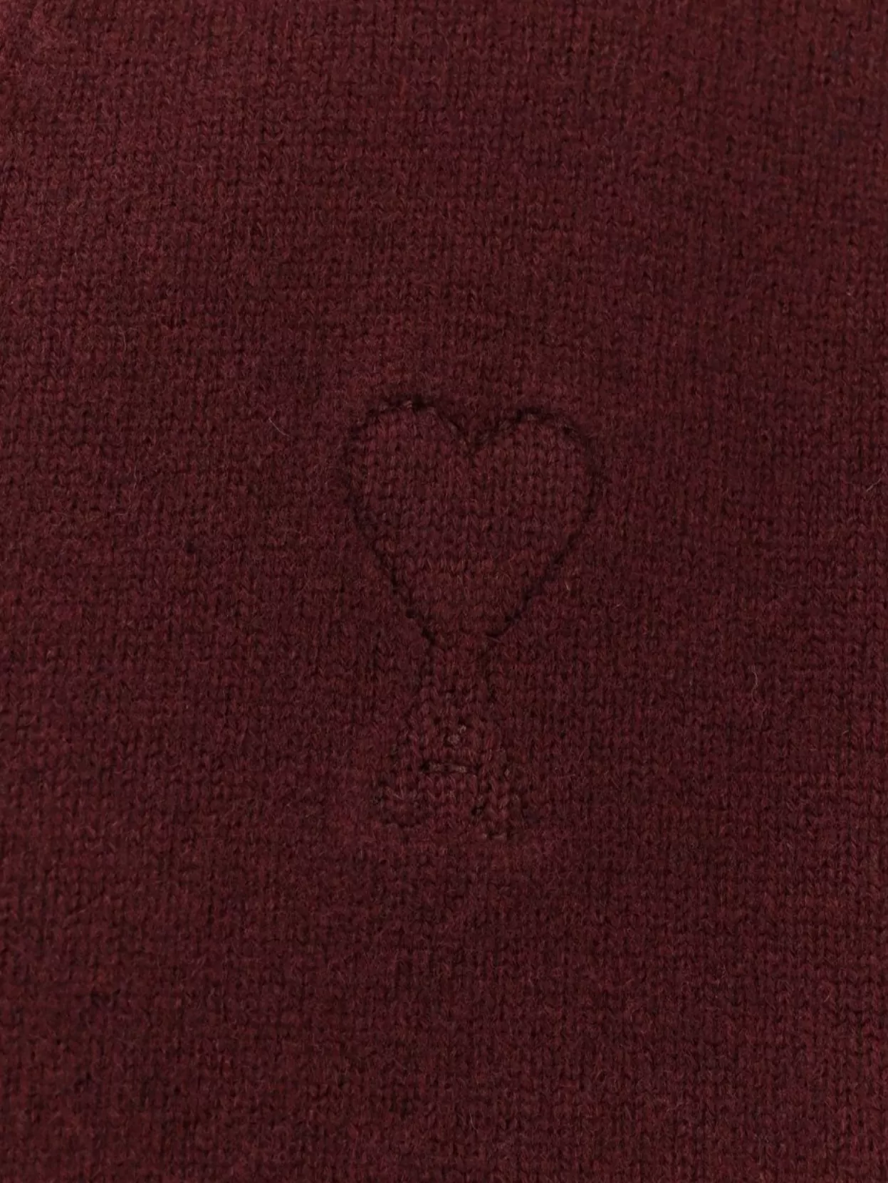 Ami Paris Ribbed V-Neck Wool And Cashmere Cardigan