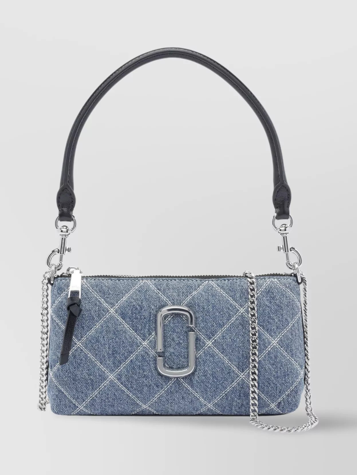 Marc Jacobs Quilted Denim Shoulder Bag With Removable Straps