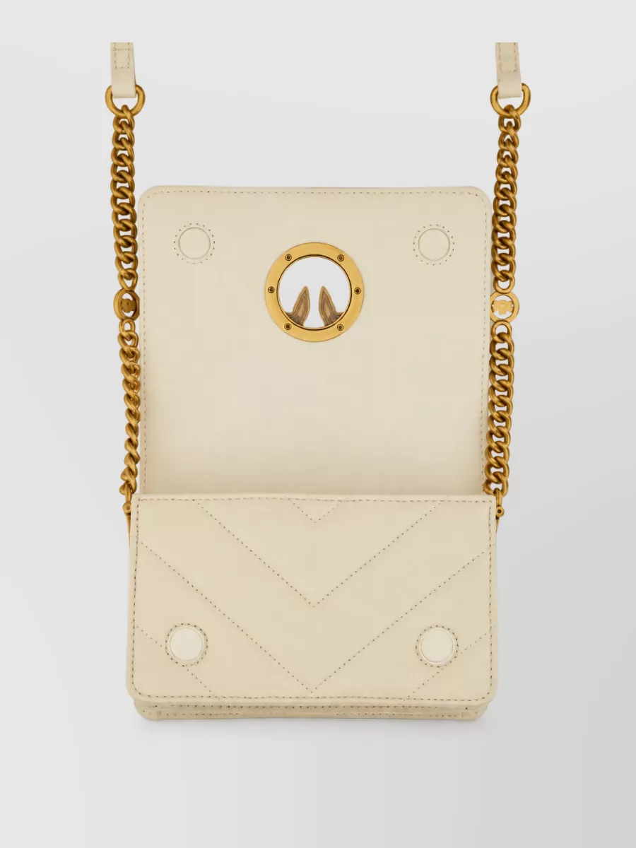 Pinko Love Bag Click Mini Leather Shoulder Bag