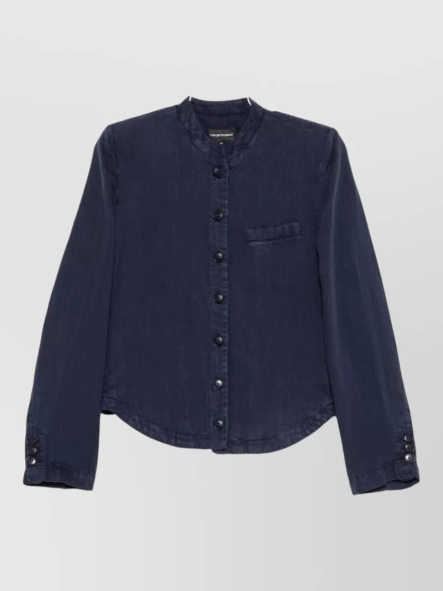 Emporio Armani lyocell linen shirt jacket