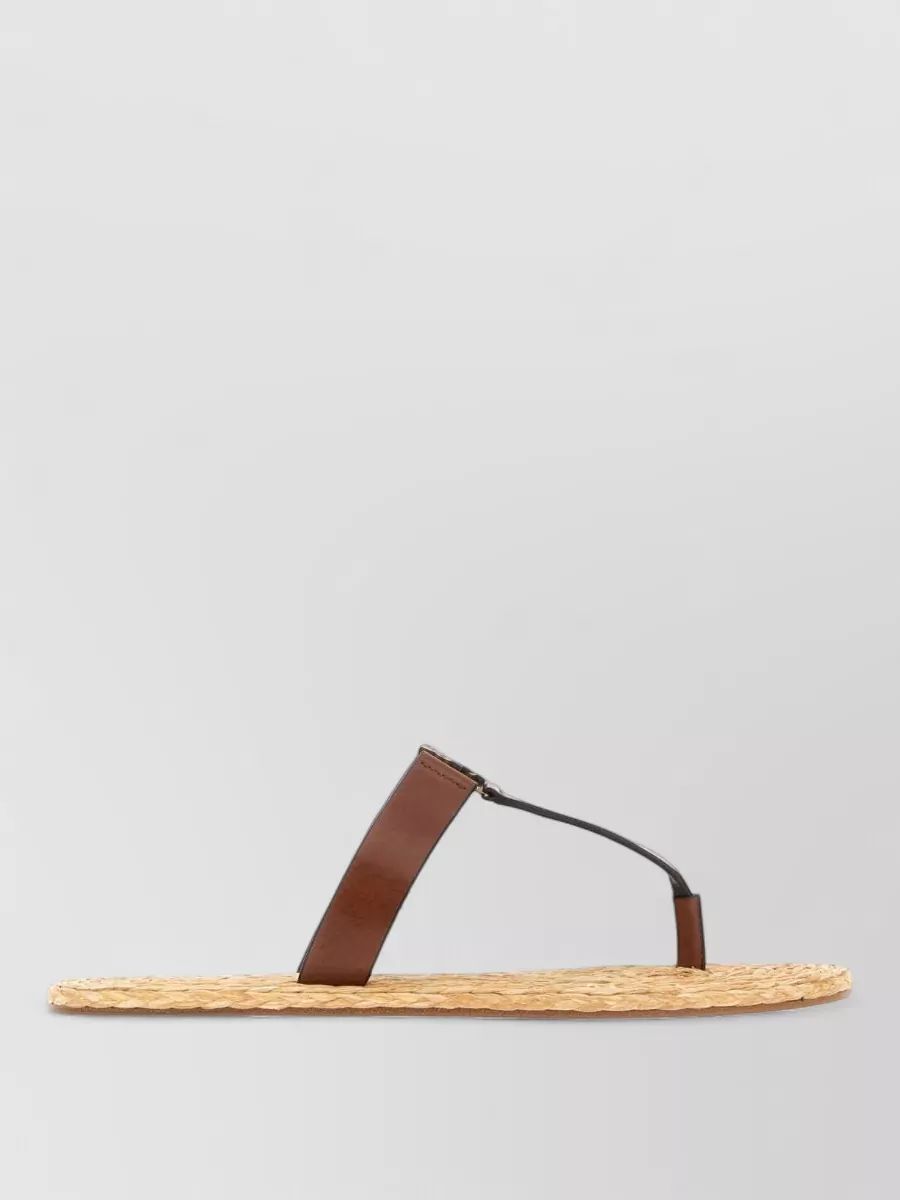 Saint Laurent Leather babylone thong sandals
