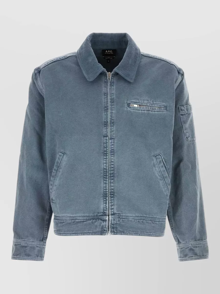 A.P.C. denim relaxed-fit bomber jacket