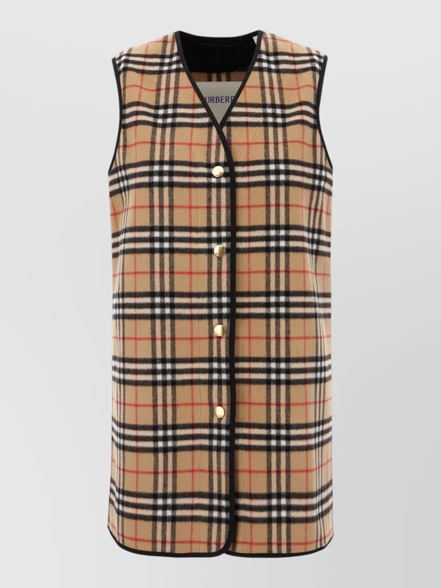 Burberry Embroidered cashmere sleeveless jacket