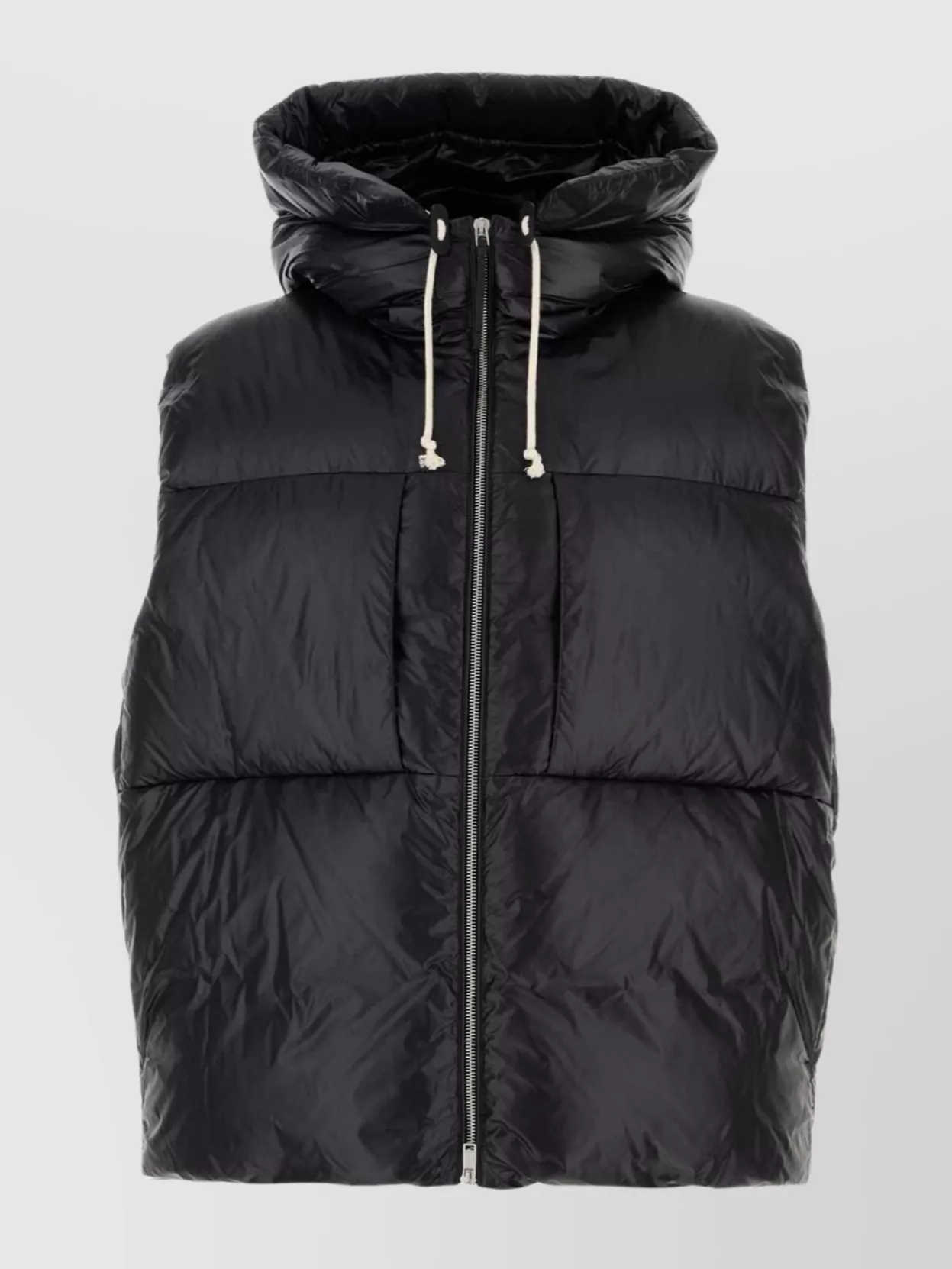 Jil Sander Drawstring Hood Nylon Down Jacket