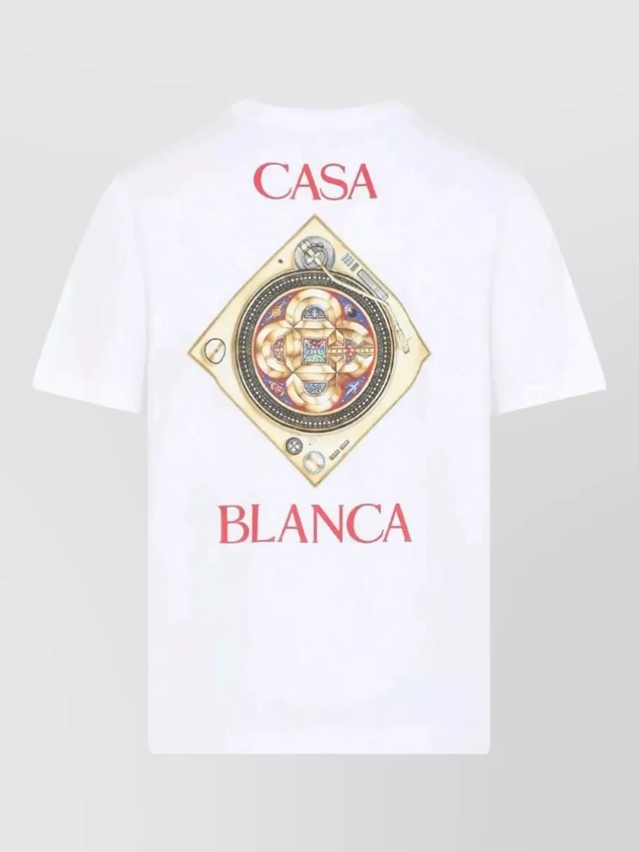Casablanca Printed Crew Neck Short-Sleeve T-Shirt