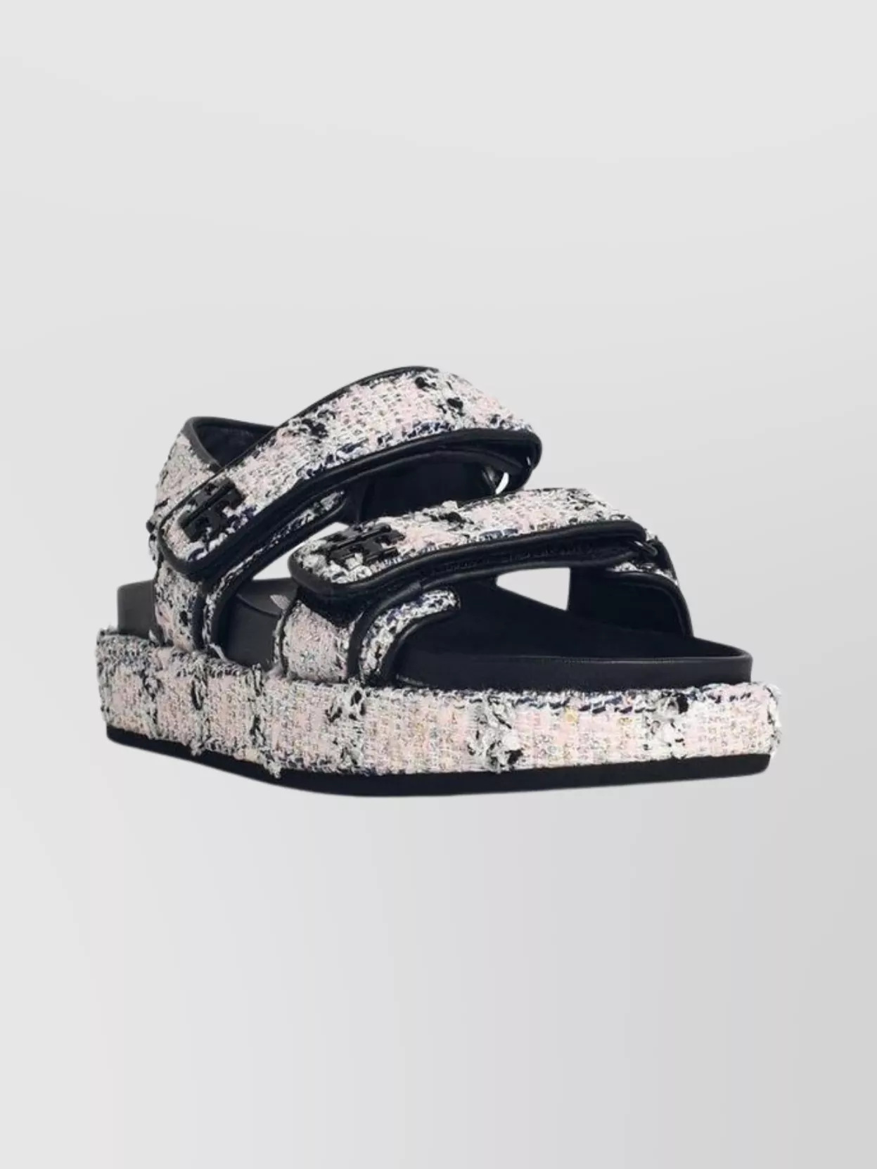 Tory Burch Sporty Leather And Fabric Sandals In Multi