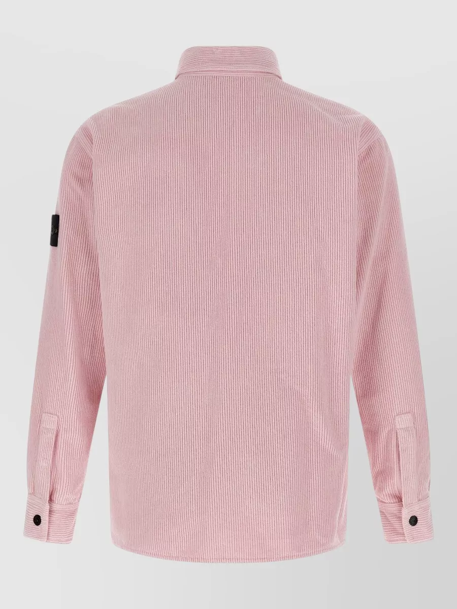 Stone Island Soft Fabric Shirt Featuring Chest Pockets