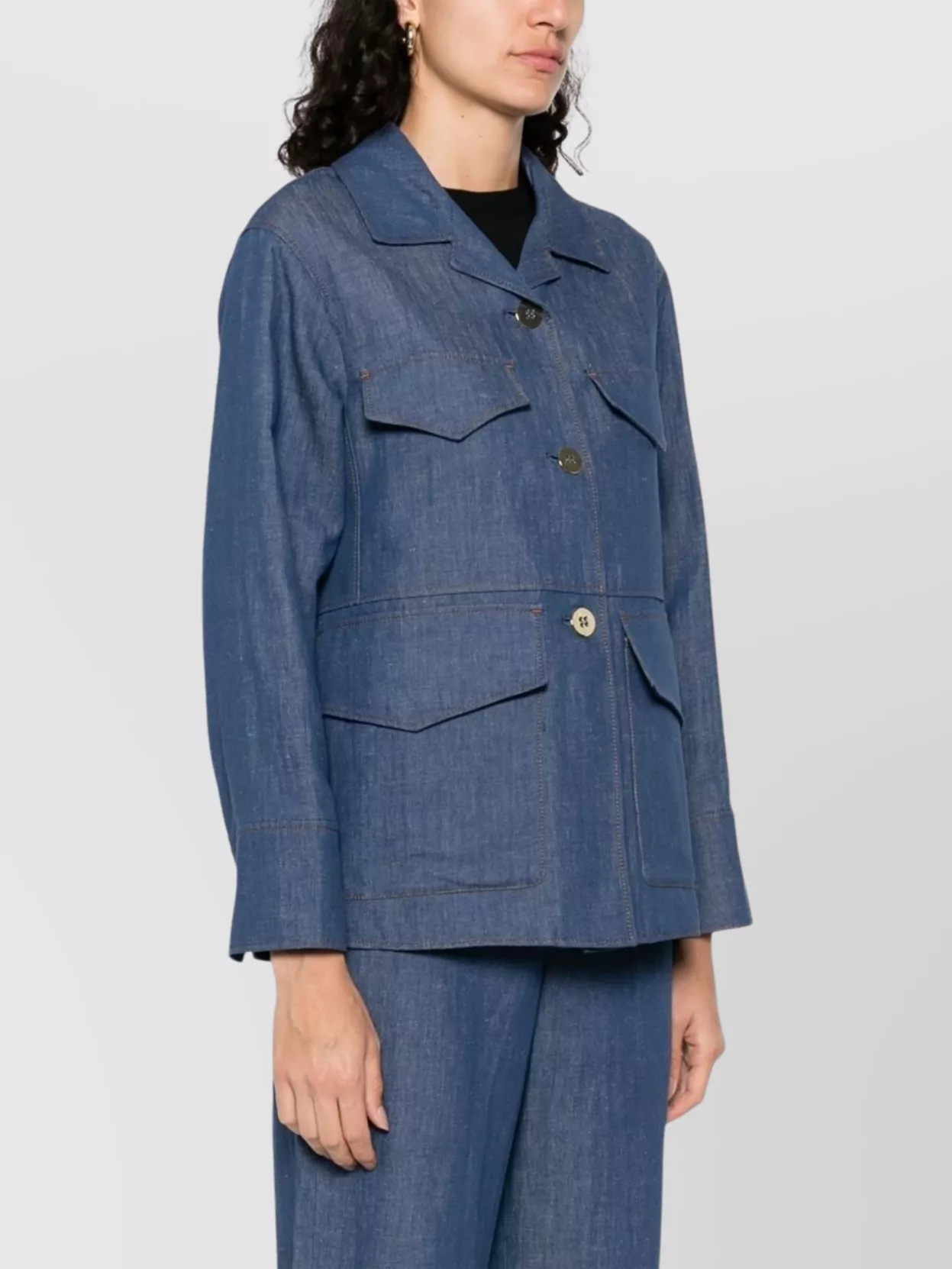 S Max Mara Collared Flap Pockets Long Sleeves Jacket