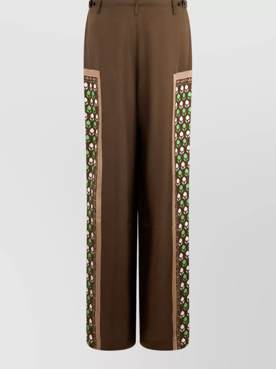 Tory Burch Silk printed relaxed-fit wide-leg trousers