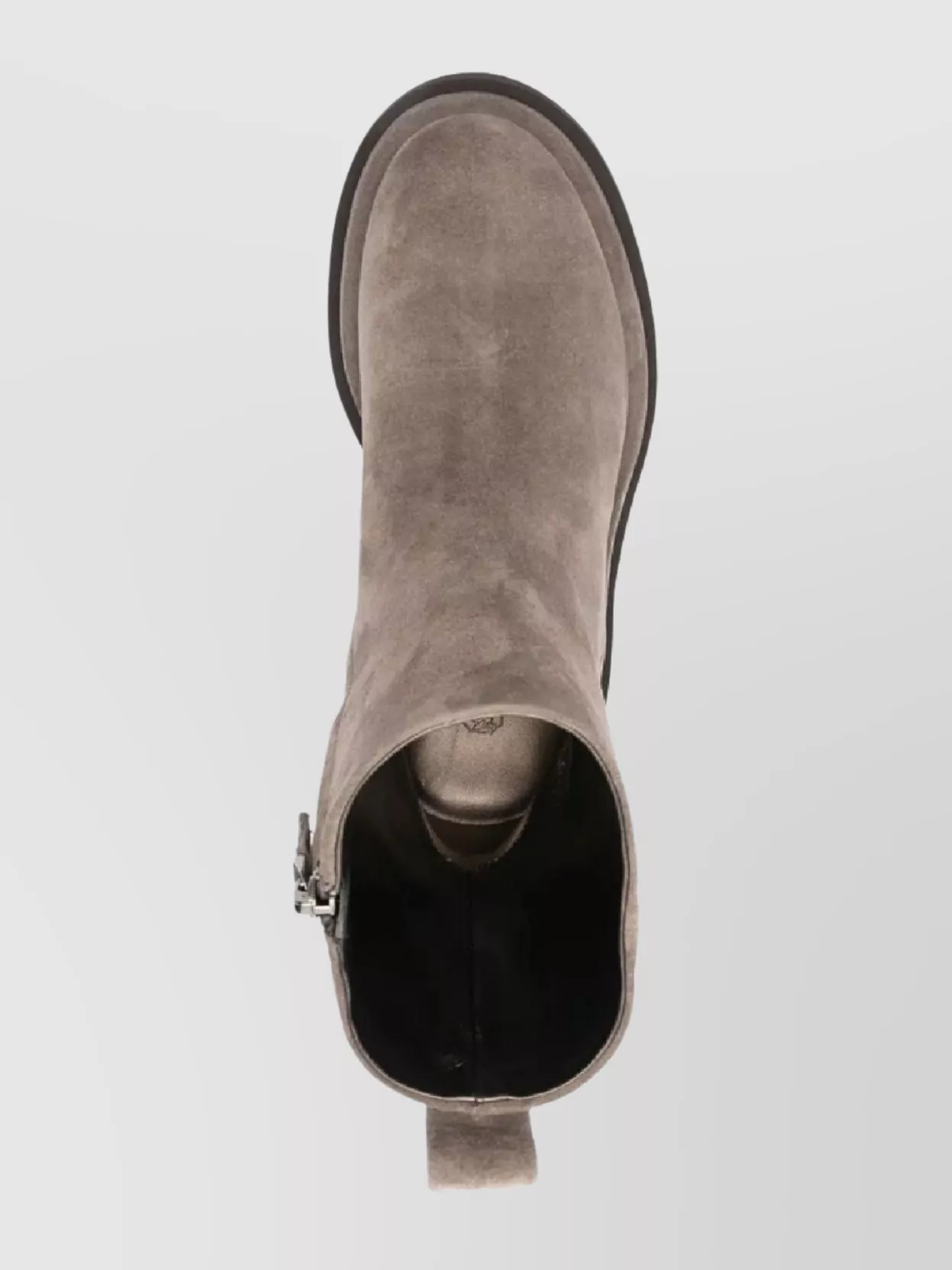 Brunello Cucinelli Chunky Sole Suede Boots With Pull Tab In Brown