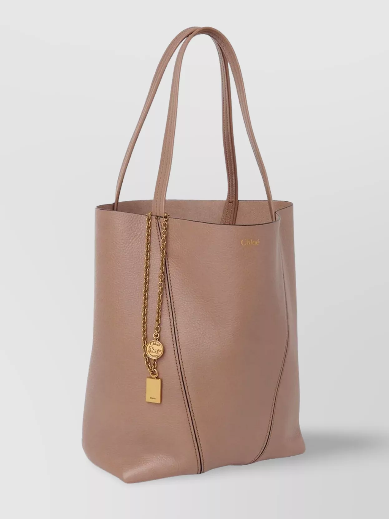 Chloé Spin Tote Bag Grained Leather