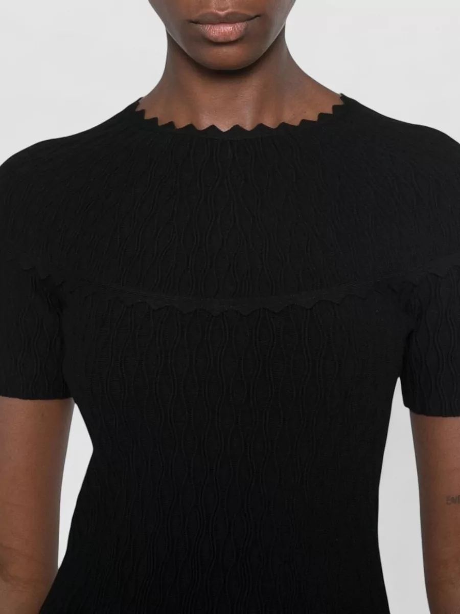 Emporio Armani Textured Short-Sleeve Mini Dress