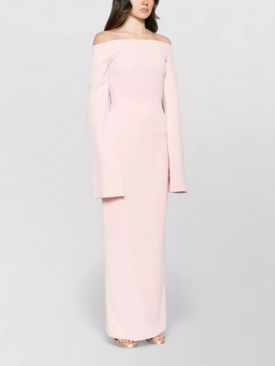 Solace London Off-The-Shoulder Cape-Sleeve Maxi Dress