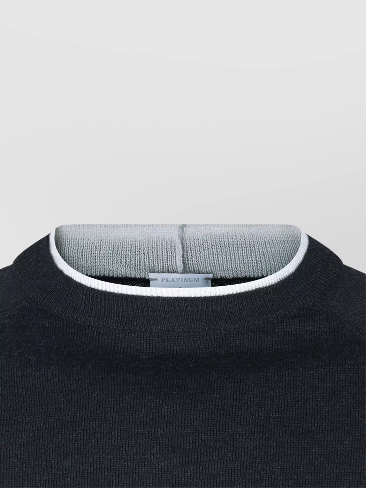 Eleventy Ribbed Crewneck Sweater Contrast Trim