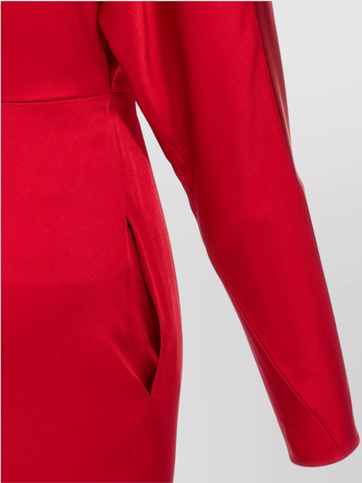 Stella Mccartney Satin Midi Dress Draped Front