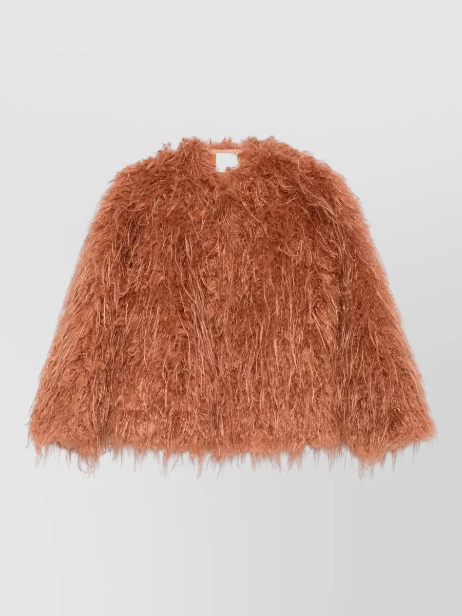 Forte Forte notched-lapel faux fur jacket